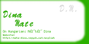 dina mate business card